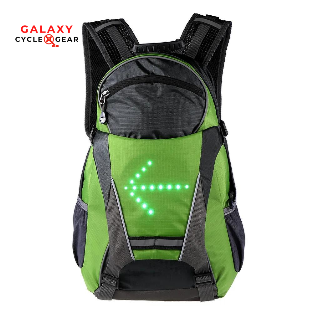 Reflective Safety Bicycle Backpack with LED Signal - 18 Liters