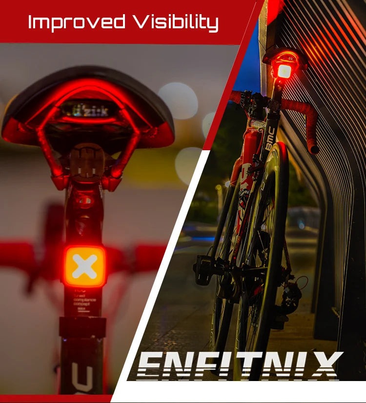 Cubelite III Smart Bicycle Tail Light with Brake Warning