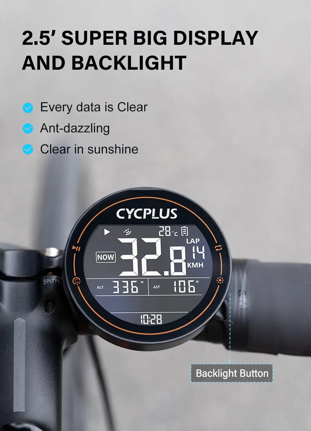 CYCPLUS M2 Wireless GPS Bicycle Computer