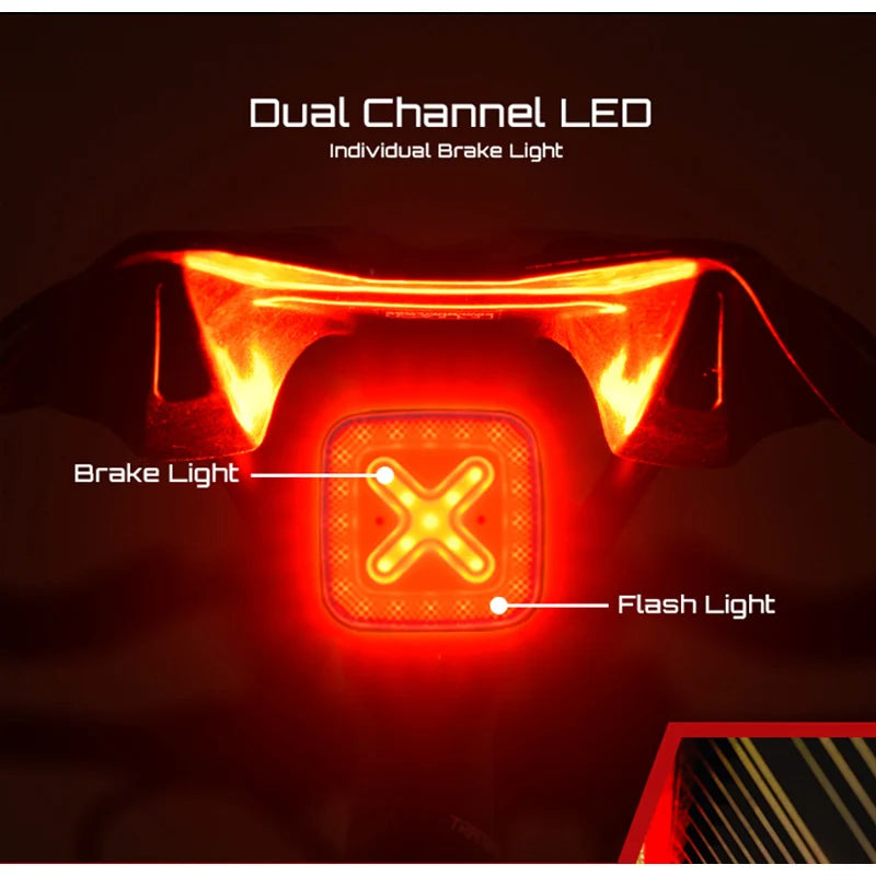 Cubelite III Smart Bicycle Tail Light with Brake Warning