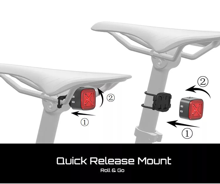 Cubelite III Smart Bicycle Tail Light with Brake Warning