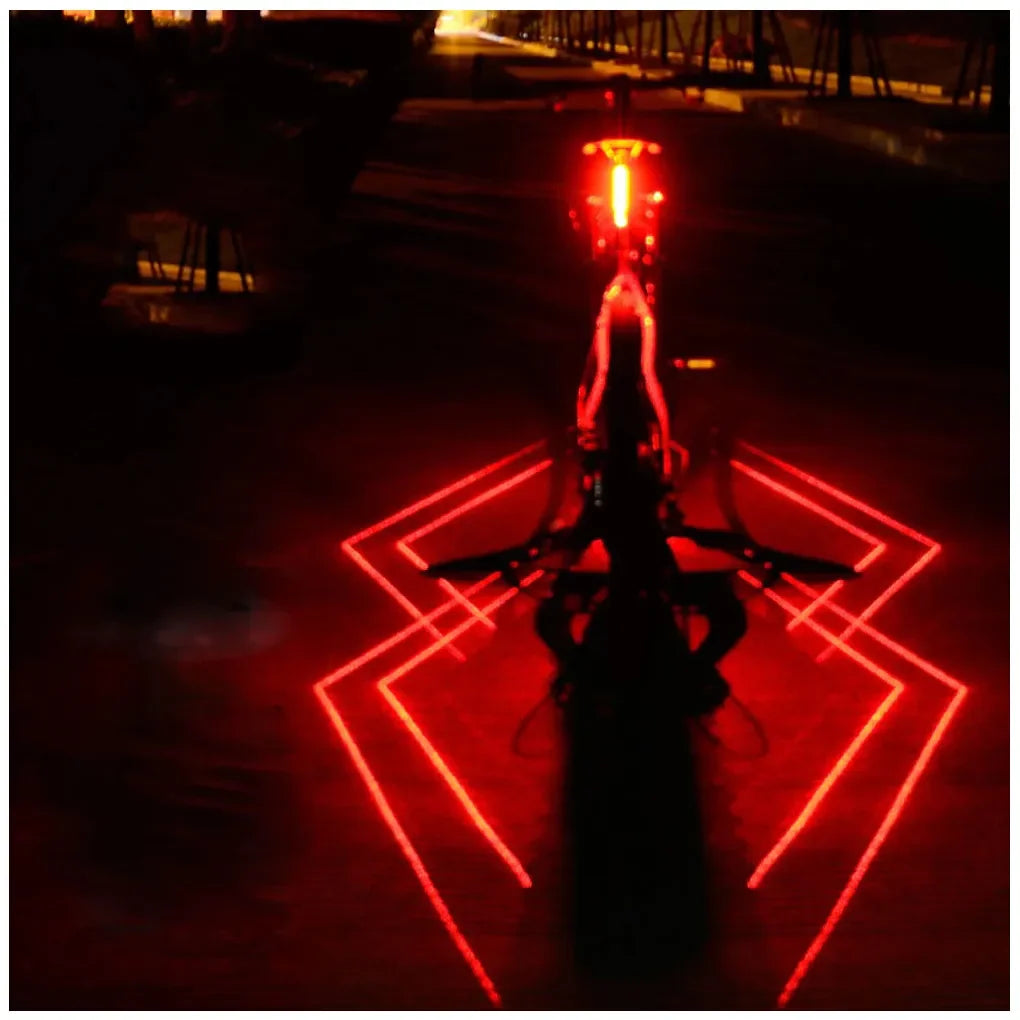 Bicycle Rechargeable LED & Laser Warning Light